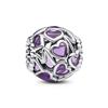 Purple Hollow Heart Mum Charms Beads Fit Original Bracele For Women Diy Bead For Jewelry Making Mother'S Day Gift