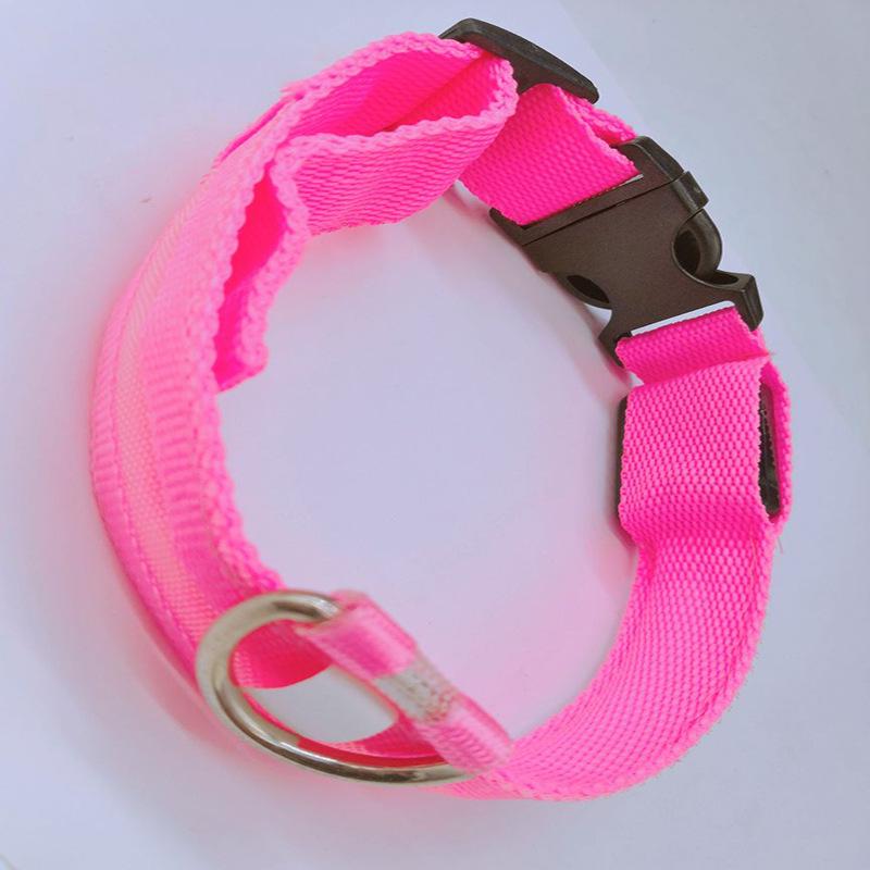 LED Glowing USB Rechargeable Pet Collar for Dogs and Cats - Night Light with Decorations for All Sizes