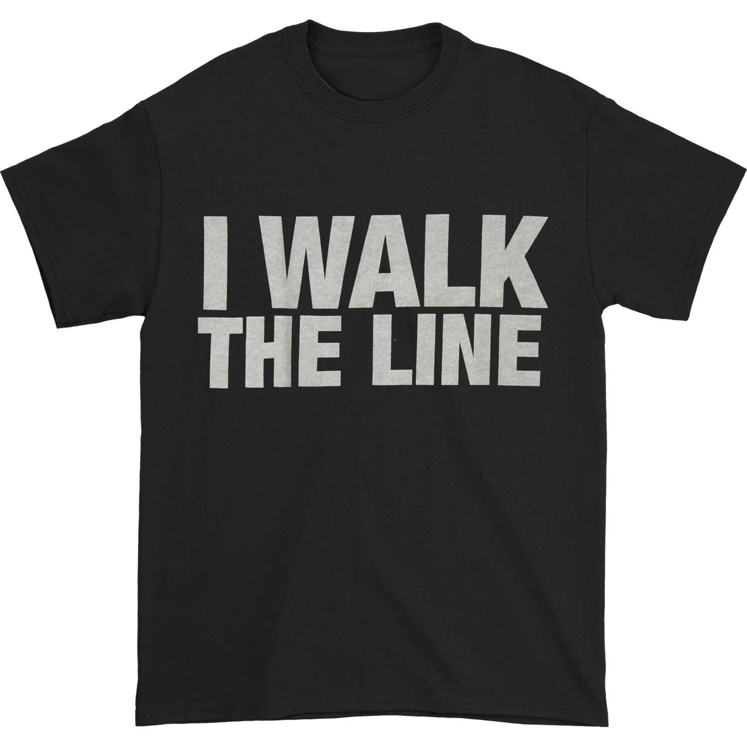 

Johnny Cash I Walk The Line Casual Tshirt Mens and Womens Luxury Brand Top L