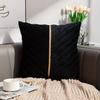 1pc, Golden Velvet Embossed Square Cushion Cover - Soft AndLuxurious Pillow for Home, Bedroom, Car, and Living Room Decor