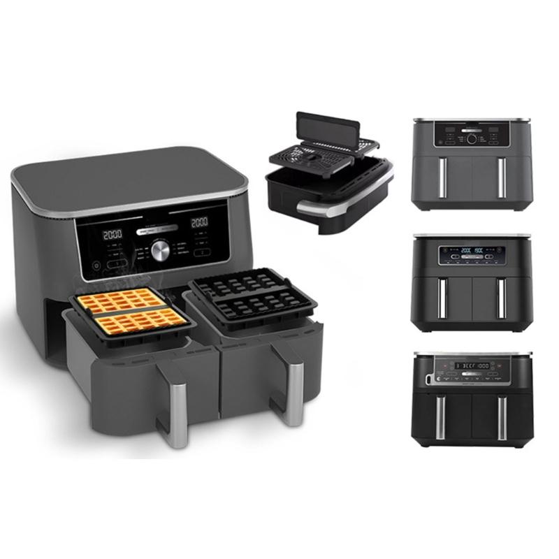 Set of 2 Silicone Waffle Molds Set Nonstick Baking Pan with Small Handle Silicone Baking Tray for Air Fryers and Oven