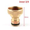 1pc Brass 1/2" 3/4“ 1 Inch Thread Quick Connector Garden Irrigation Faucet Nozzle Adapter Water Gun Joints
