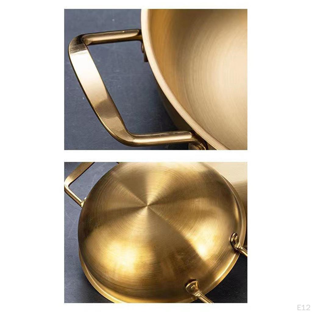 Korean Ramen Pot Household Instant Noodle Stainless Steel Kitchen Cookware Quick Heating Kimchi