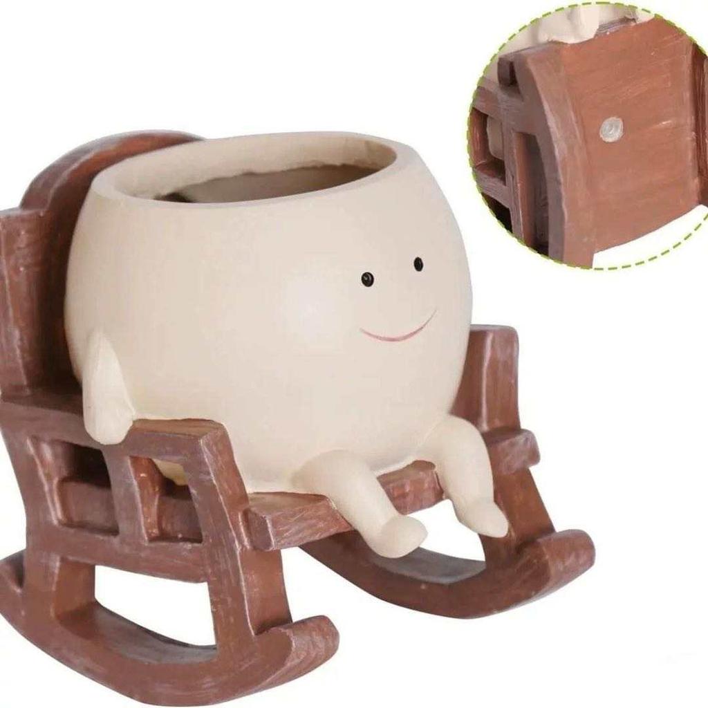 Resin Modern Minimalist Cartoon Pattern Cross-border New-style Cute Succulent Swing Flower Pot Craft Creative Home Decor Planter