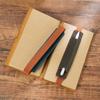 Top Leather Pencil Bag with Elastic Band, Retro Pen Case Holder for Travel Notebook, Portable Pen Pouch School Office Stationery