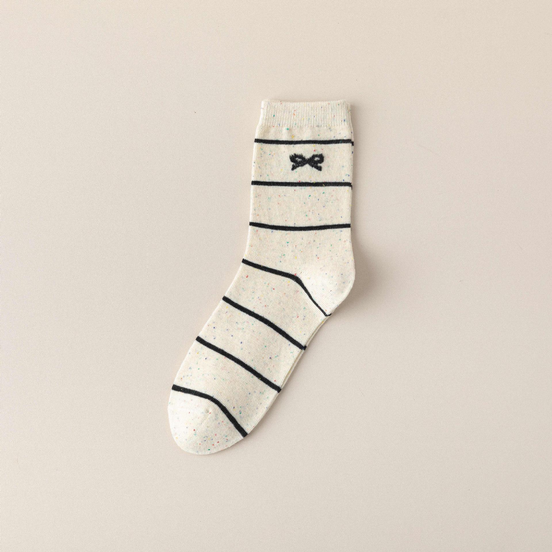 

Autumn/Winter Bowknot Chenille Cotton Mid-Calf Scrunch Socks - Trendy College Style