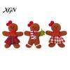 Christmas Wreath Embellishments 3 Pcs Mini Plush Gingerbread Man Ornaments, Small Stuffed Cute Xmas Tree Decor Decoration for Holiday Home Decor,