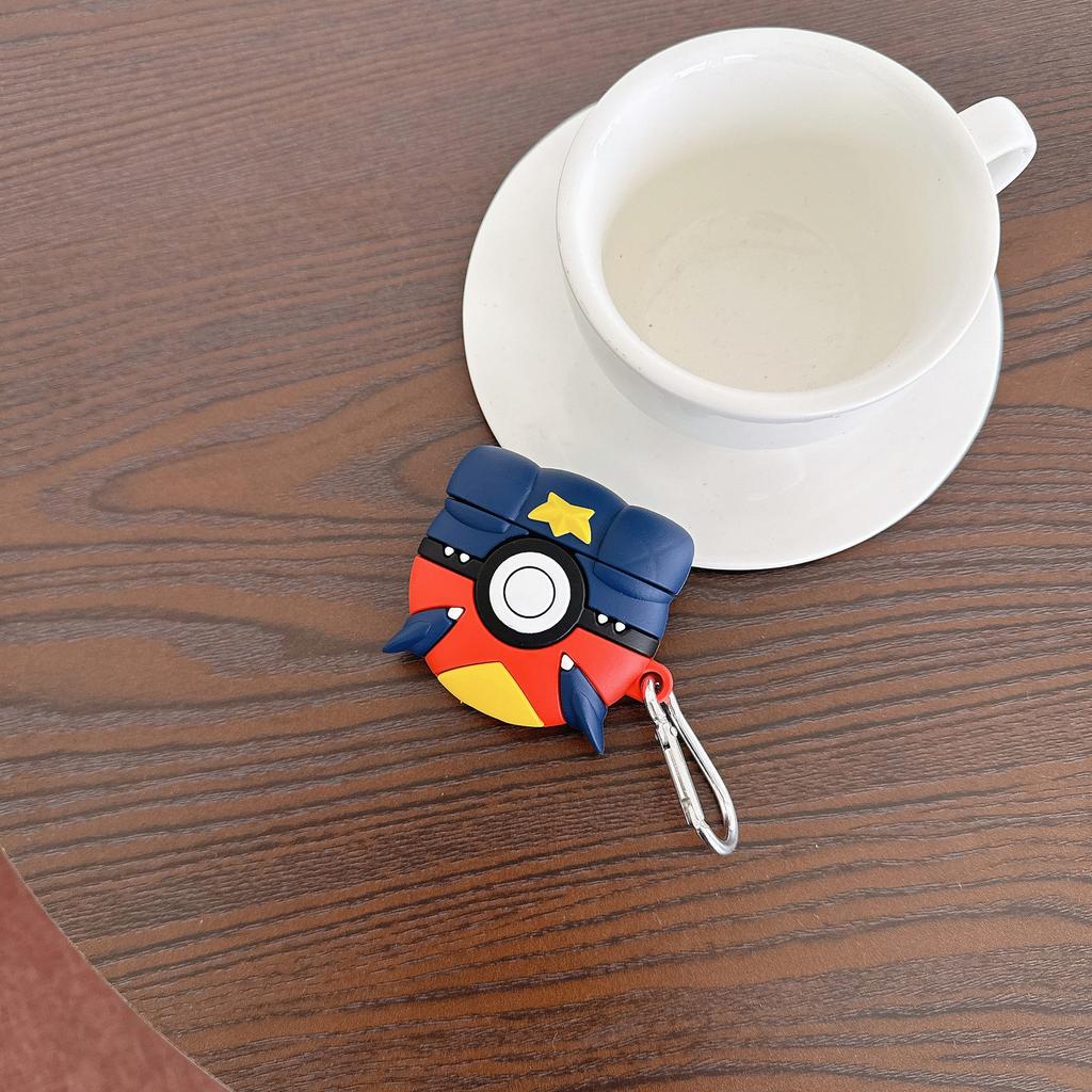Hard bite land shark AirPods pro1 apple bluetooth headset case 1/1 generation cartoon Pokémon protective case is suitable for