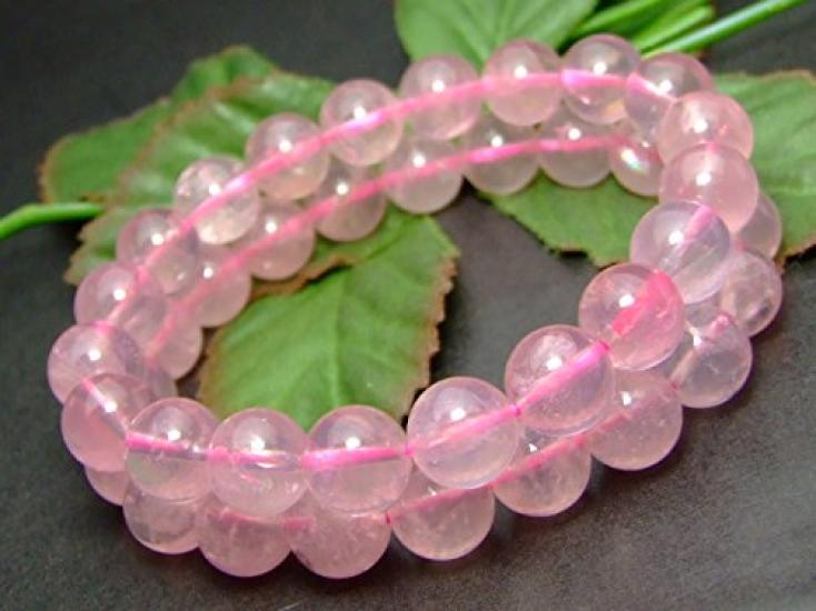 g3-2506A 10mm 5A Madagascar Deep Rose Quartz Bracelet, 18cm Inner Diameter, with Pouch, Natural Stone, Power Stone
