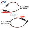 30cm DC Male Female Jack Connector Alligator Clips Crocodile Wire 12V Power Cable To 2Alligator Clip Connected Voltage 5.5*2.1mm