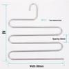Stainless Steel Multi-layer S-shaped Space-saving Non-slip Pants & Scarf Rack