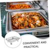 ABOOFAN Chafing Dish Buffet Set, Stainless Steel Chafer Buffet Server Food Tray Rectangular Food Pan with Lid for Weddings, Catering, and Events