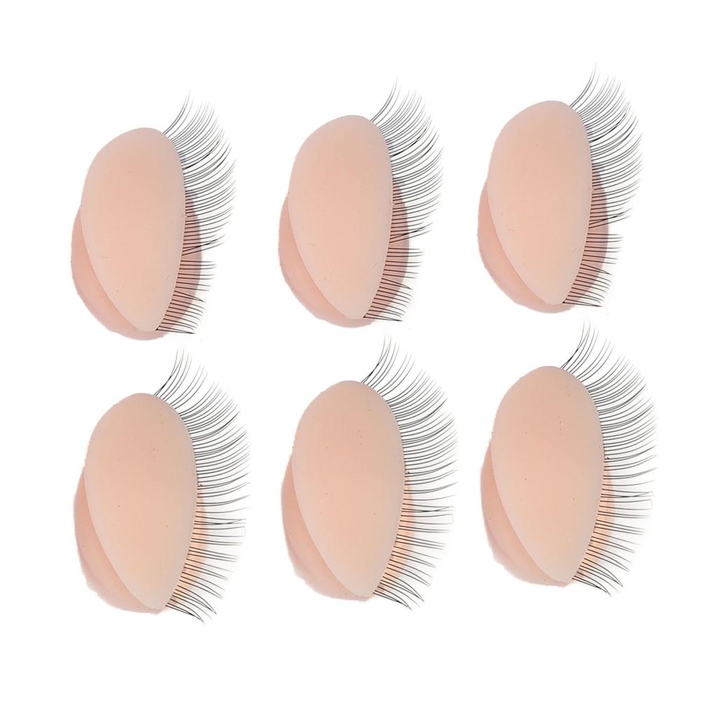 3 Pairs Ersatz Augenlider für Mannequin Kopf Wimpern Verlängerung Praxis Abnehmbare Augenlider mit