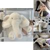Ins Soft And Realistic Grey And White Elephant Plush Toy For Babies And Kids