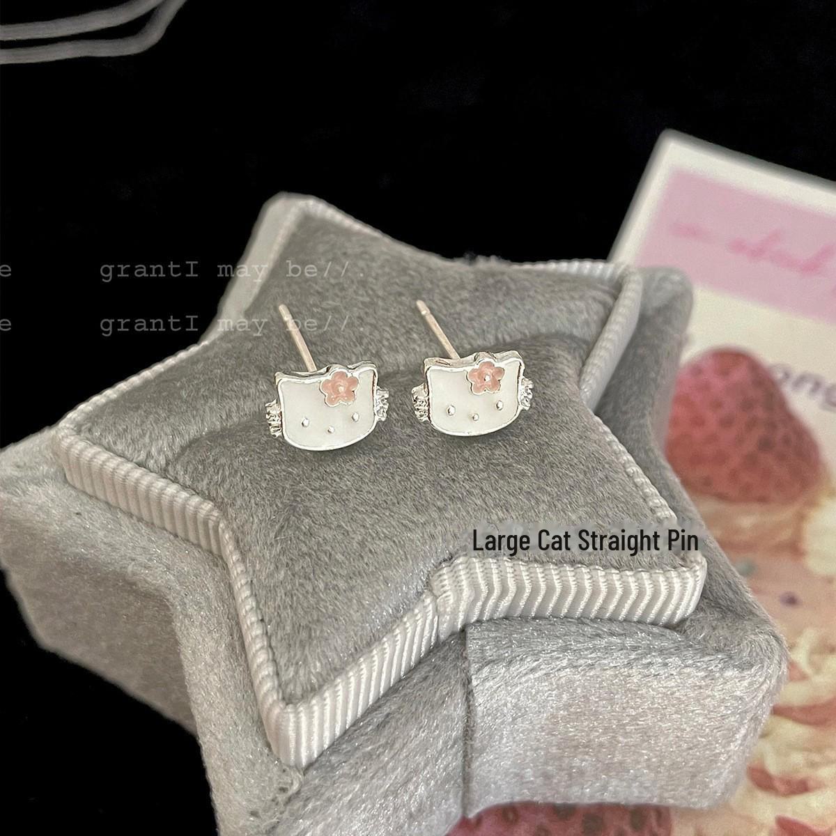 

Y2K Pink KT Kitten Earrings – солодкий, крутий, унікальний дизайн для жінок, ідеально підходить для літнього пірсингу, вушних кісточок і затискачів.