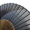 [Hana Kanzashi] Męski wachlarz składany z wzorem liścia konopi, 22 cm, Tkanina bawełniana, Pojedynczy wachlarz, Duży, Niebieski, Wzór liścia konopi (Granatowy, 3008)