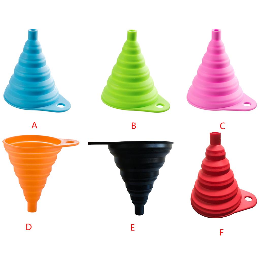 Gel Foldable Collapsible Funnel Hopper Kitchen Accessories Cooking Tool