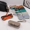 Women's Leather Glasses Storage Case with Keychain