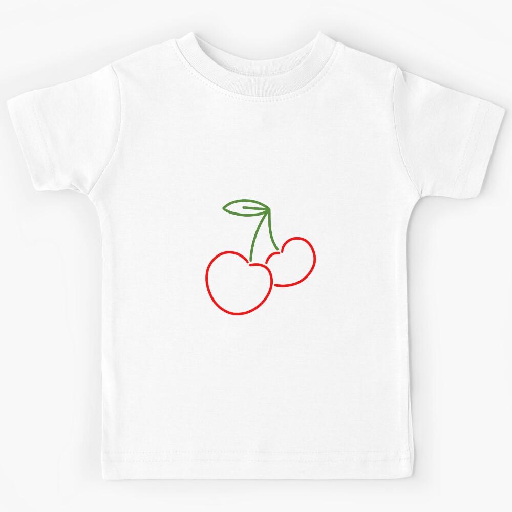simple cherry neon outline Kids T-Shirt 160