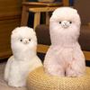 Cute Fluffy Alpaca Plush Toy White Brown Pink Purple Sofa Cushion Gift 40cm/50cm/80cm