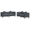 Vidaxl 2-Cz. Relaxation Set With Cushions, Dark Grey, Velvet