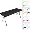 Elastic Square Tablecloth Cocktail Fitted Spandex Stretch Rectangle Table Covers Caps Solid Color Table Topper 4 Size