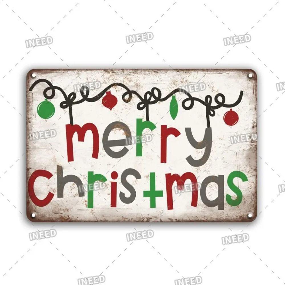 Lustiges Weihnachtsmann-Blechschild Poster-Stil Wanddeko 20x30cm