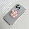 Transparent Resin Candy-Colored Flower Phone Holder Foldable Desktop Stand Cute Floral Retractable Grip for Mobile Devices 1pc