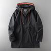 Export Original Tail Single Cut Label Soft Shell Jacket Outwear Men's Spring & Fall Windproof Waterproof Mid Length Long Length Trench Coat Men's Coat