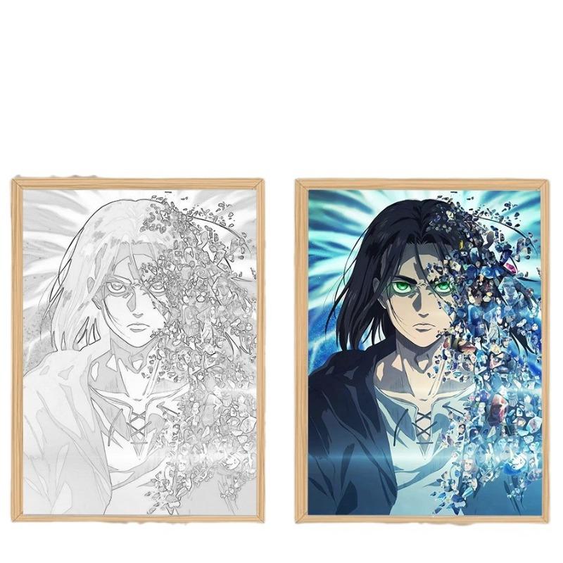 23cm/9.06in Light Painting Originality Anime Peripherals Night Lamp Cartoon Room Decoration Crafts Valentines Gift Luminous Toys