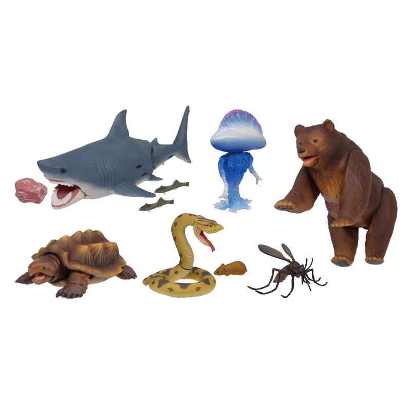 GACHA Ecological Atla FIGURE Encyclopedia of Dangerous Organisms Shark Crocodile Turtle Brown Bear Rattlesnake ACTION Figure Toy