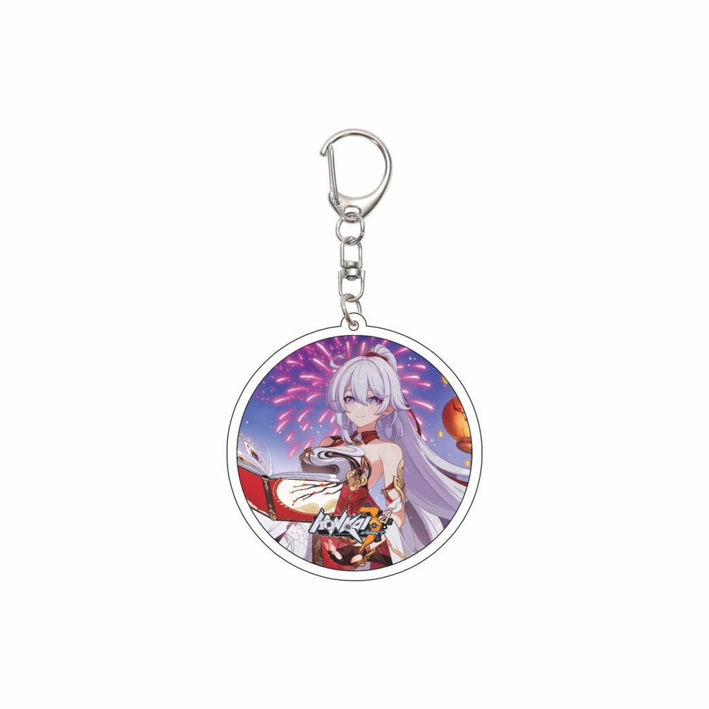 55MM Anime Honkai Impact 3 Keychain Otto Apocalypse/Aponia/Kalpas/Kallen Kaslana Key Chain Acrylic Model Plate Christmas Gifts