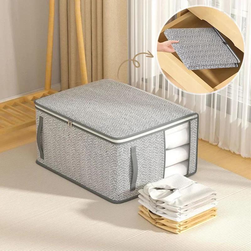 Clothes Storage Bag Big Capacity Duvet Blanket Clothing Sorting Bags Dustproof Clothes Organizer Home Wardrobe Storage Organizer