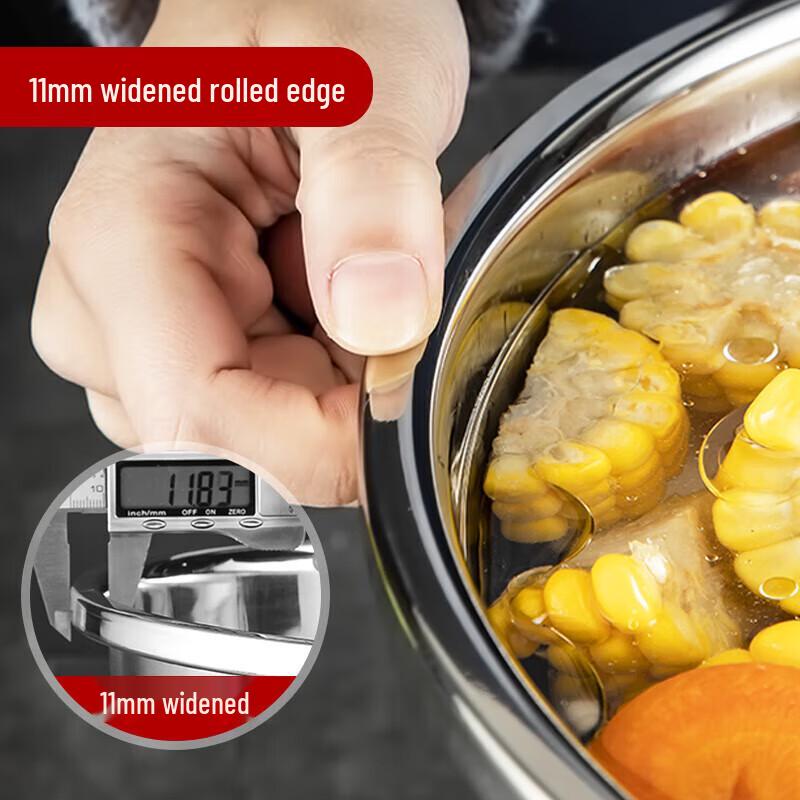 MECCOOK 304 Edelstahl Schüssel & Sieb Set