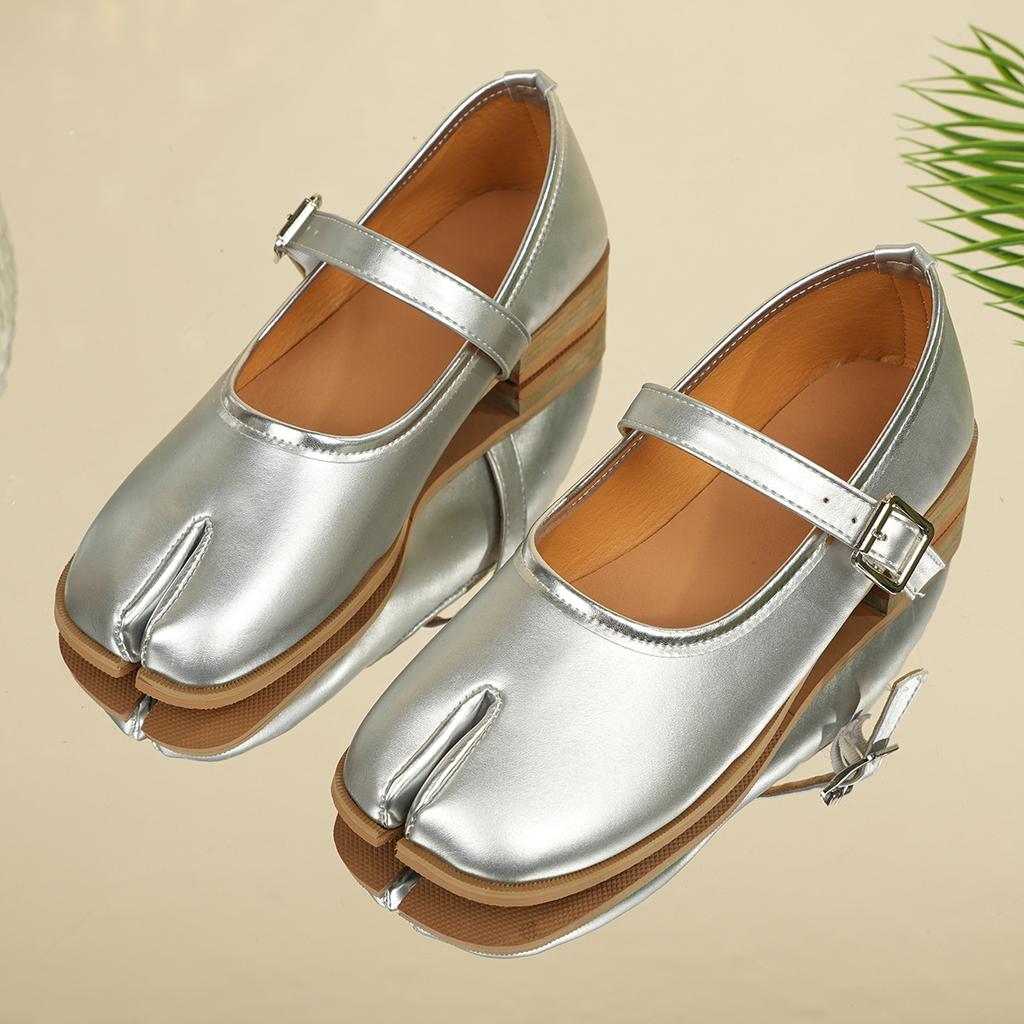 Fashion 2025 Spring/Autumn New Retro Toe Women's Low Top Shoes Fashion Luxury Buckling Ballet Flats Women's Shoes Zapatos De Mujer