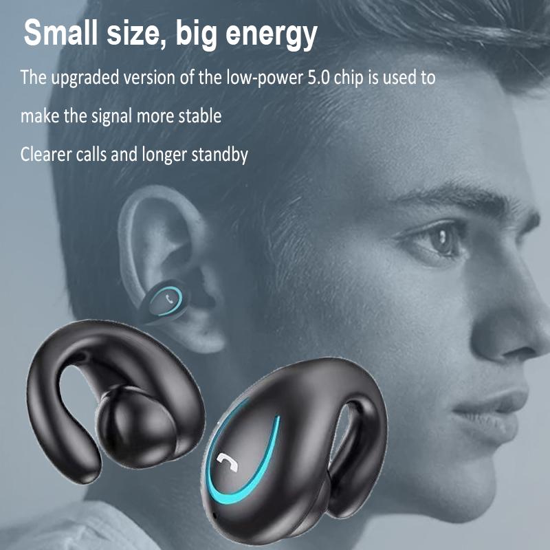 Bluetooth Headsets Wireless Headphones Air-conduction With Microphone Handsfree Clip-on-ear Earphones For Driving Work Audifonos