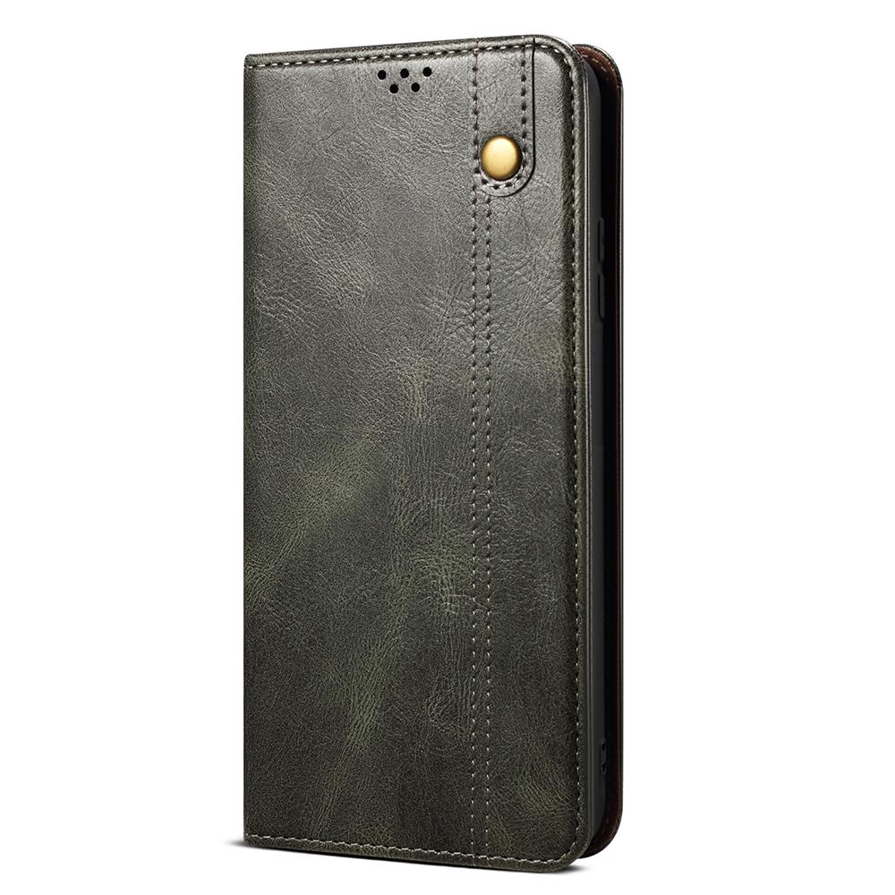 For Oppo Reno10 Pro 5G (Global) Waxy Crazy Horse Texture Cell Phone Cover PU Leather Wallet Stand Case
