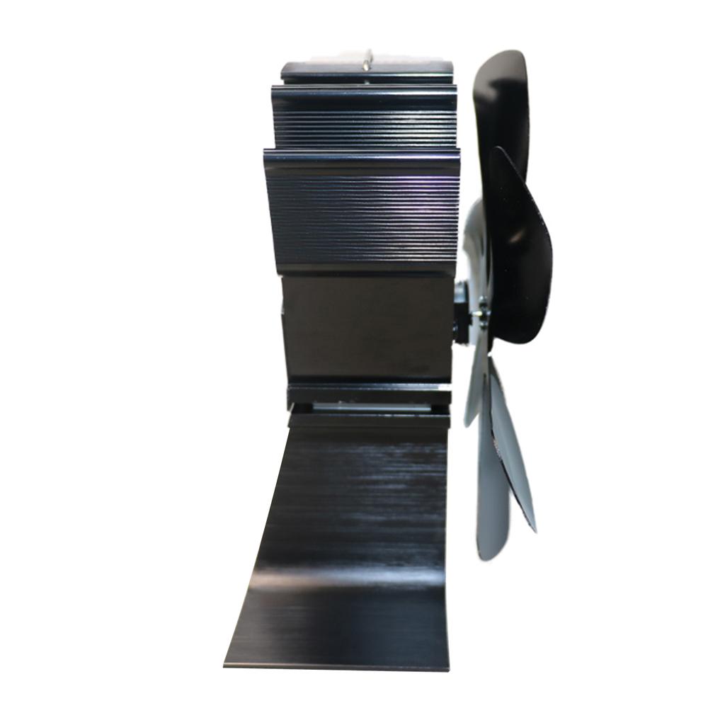 Ht Powered 6-Blade Stove Fan with Auto Start at 50C 122F for Wood Gas with Anodized Aluminum Blades, No Battery Required