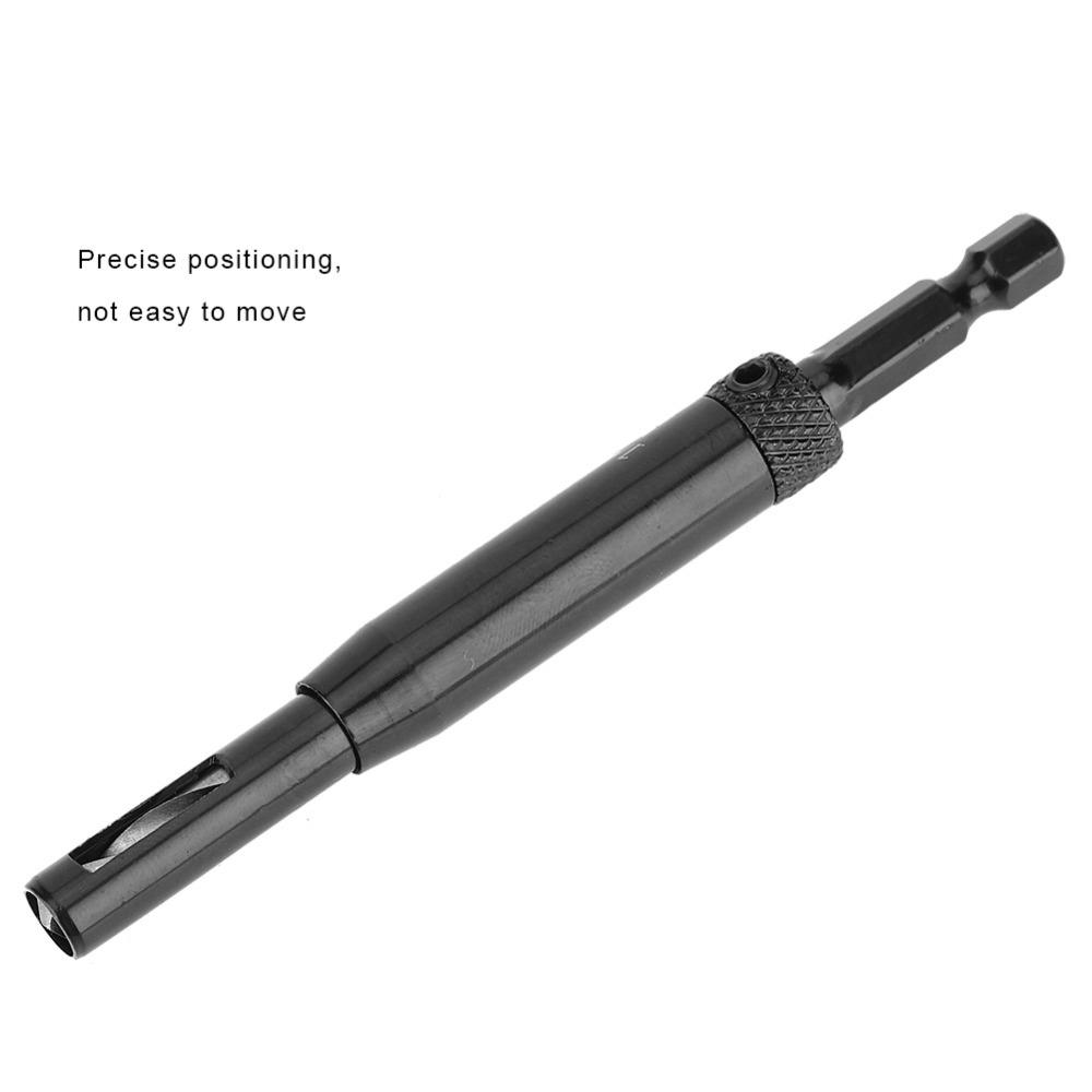 7pcs Spring Loaded Self Centering Drill Bit Set Black Coated Woodworking Drill Bit Set DIY Projects