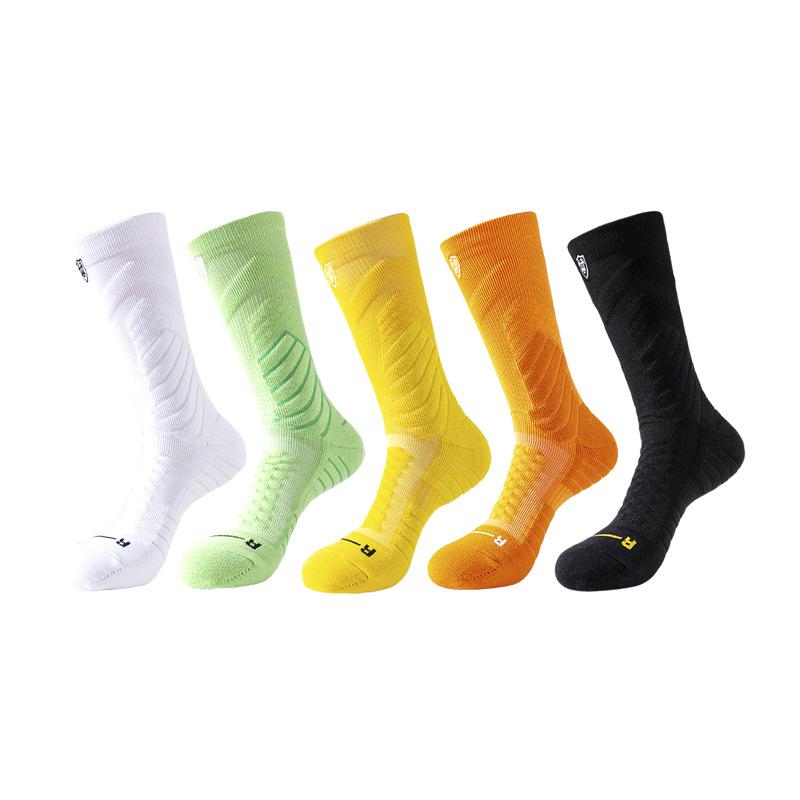 Herren Plus Size Elite Basketball & Badminton High-Top Lange Dicke Socken