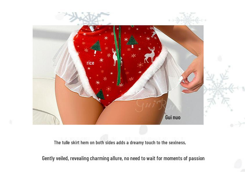 Rose 'n' Pure Desire Sexy Butterfly Bodysuit - Women's Christmas Lingerie Set (F5049)