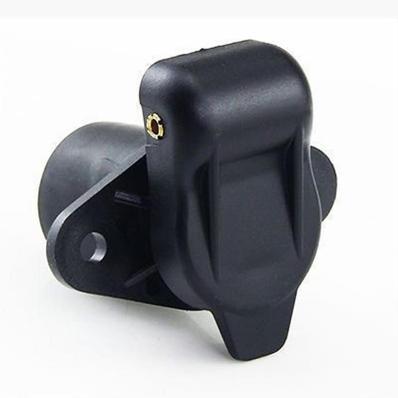 1Pc 12V 3 Pin Trailer Plug/Socket an Trailer Truck Cable Connector Black 3-Pin Trailer Plug Socket Adapter Car Accessories
