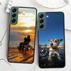 Hunter Man Fishing Dog Phone Case For Samsung A15 A25 A35 A55 Galaxy A70S A50S A30S A30 A40 A71 A51 A41 A31 A21 A11 A01 A20S A10