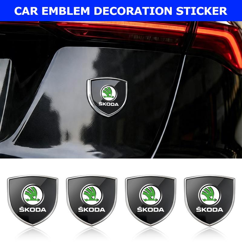 Car Body Badge Metal Creative Sticker Exterior Modification Accessories For Skoda Rapid Octavia Derivative Enyaq-iV VisionS Yeti Xkbf53