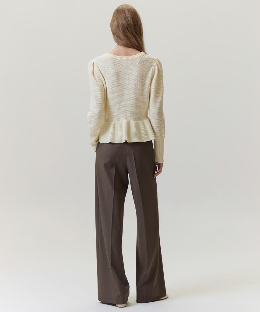 Hae By Haekim [Atelier] Flare Knit Cardigan_Cream