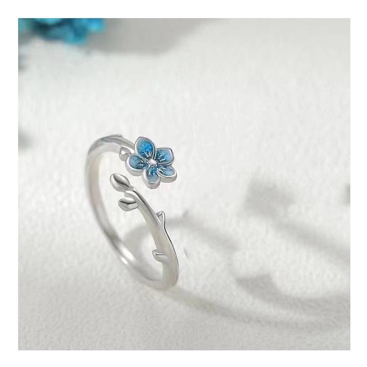 

Forget Me Not: S925 Sterling Silver Couple Rings – Unique Christmas Gift for Men and Women Adjustable