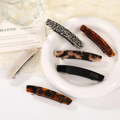 Glänzende Acryl-Haarspange für Damen Elegantes Temperament Seitenclip Modisches Mädchen Ein-Wort-Clip