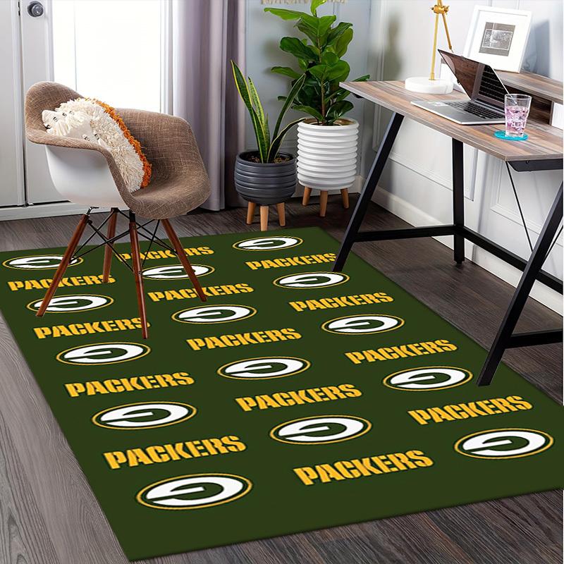 Office Carpet Green Bay Packers Logo Patterned, Sofa Rug, Chair Mat Protection