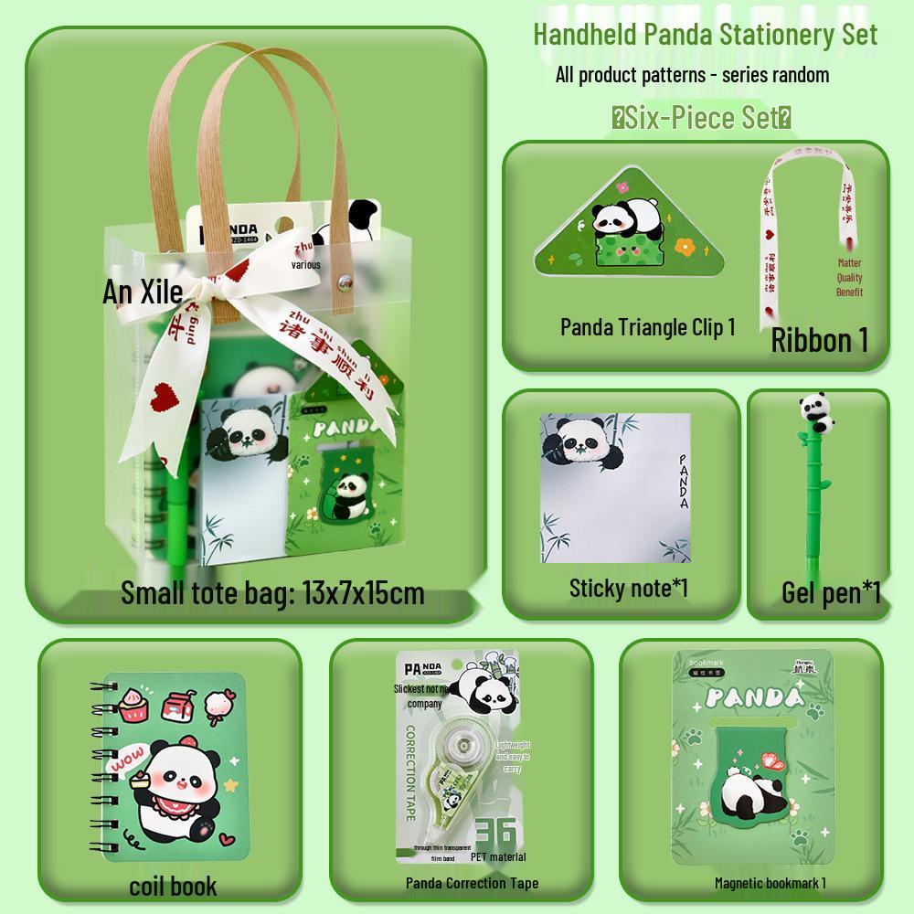 Cute Panda Stationery Set: Back-to-School Souvenir Gift, High-Value Cartoon Reward