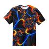 T-Shirts for Children 3D Print Flame Lightning Casual Boys Girls Tops Summer Crew Neck Short Sleeves 2025 Children's Clothing